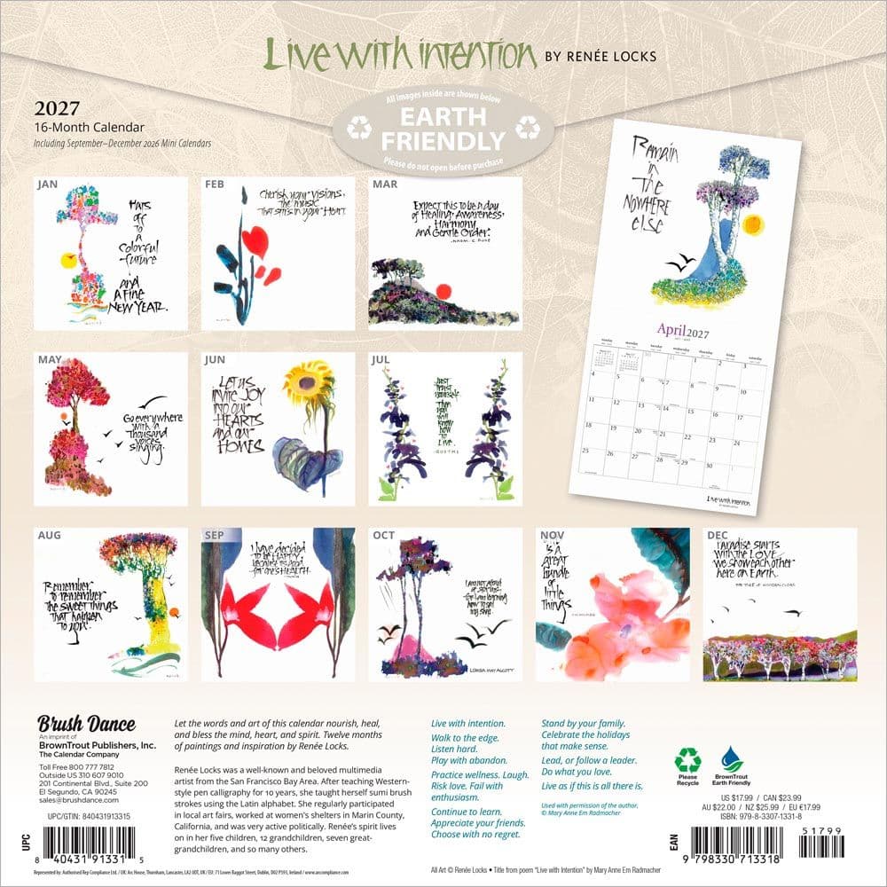 Live with Intention 2027 Wall Calendar First Alternate Image