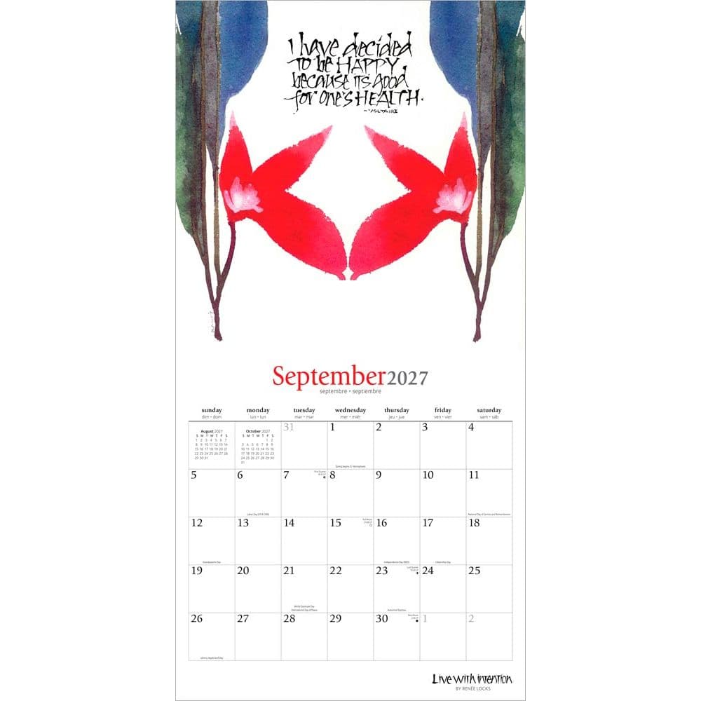 Live with Intention 2027 Wall Calendar Third Alternate Image