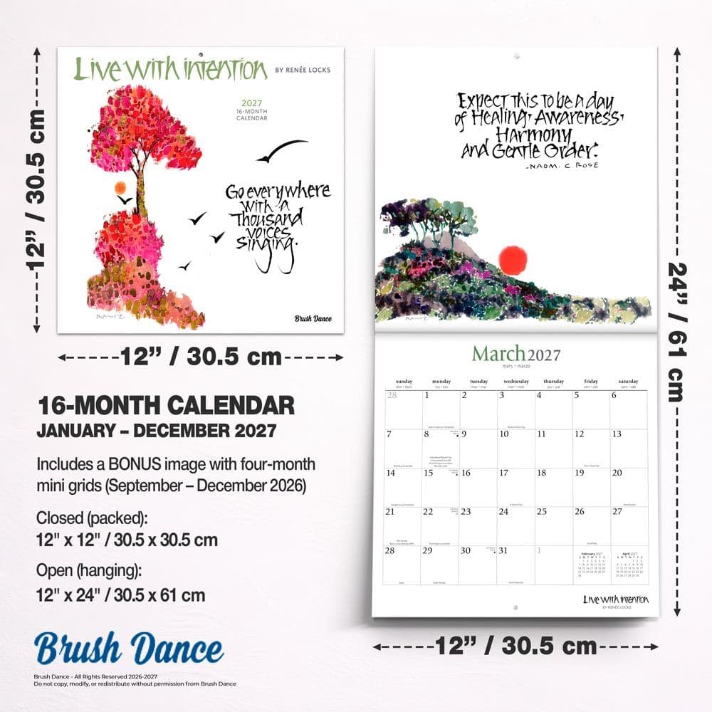 Live with Intention 2027 Wall Calendar Sixth Alternate Image