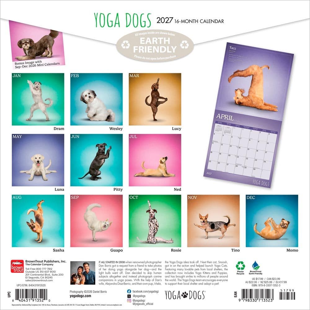 Yoga Dogs 2027 Wall Calendar First Alternate Image