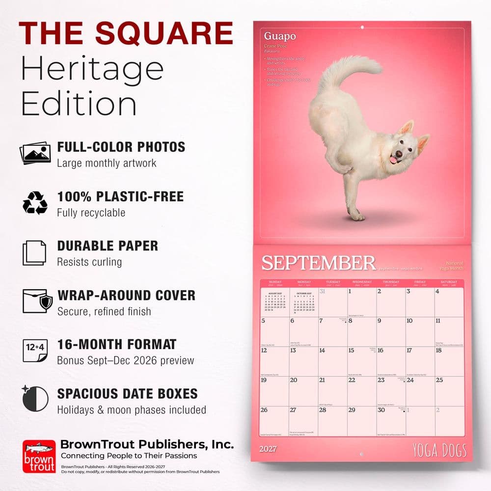 Yoga Dogs 2027 Wall Calendar Fifth Alternate Image