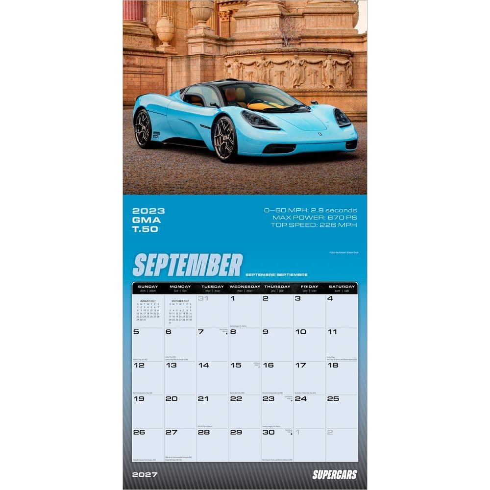 Supercars Square Motor Club 2027 Wall Calendar Third Alternate Image