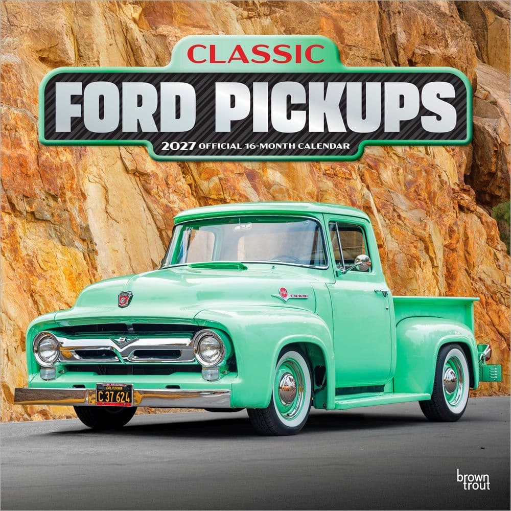 Ford Classic Pickups 2027 Wall Calendar