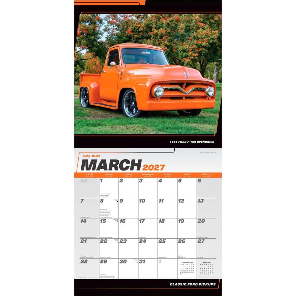 Ford Classic Pickups 2027 Wall Calendar Second Alternate Image
