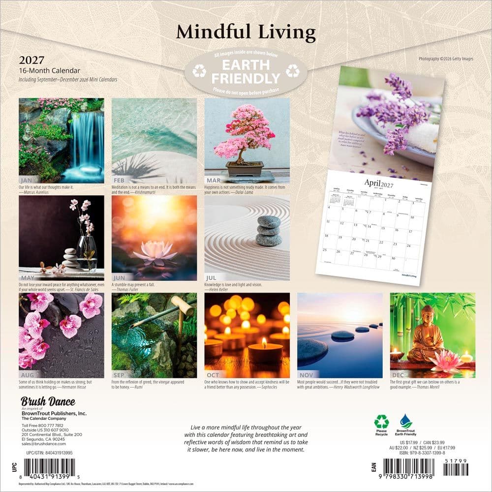 Mindful Living 2027 Wall Calendar First Alternate Image