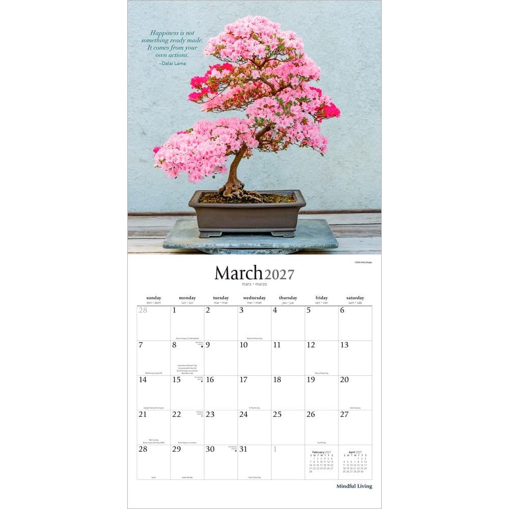 Mindful Living 2027 Wall Calendar Second Alternate Image
