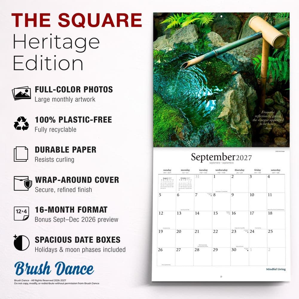 Mindful Living 2027 Wall Calendar Fifth Alternate Image