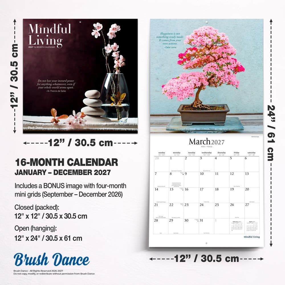 Mindful Living 2027 Wall Calendar Sixth Alternate Image