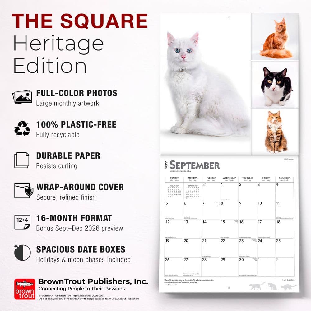 Cat Lovers  2027 Wall Calendar Fifth Alternate Image
