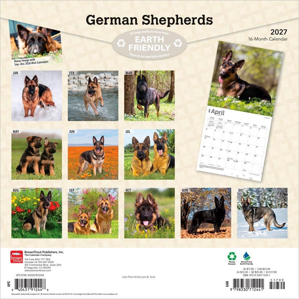 German Shepherds 2027 Wall Calendar First Alternate Image