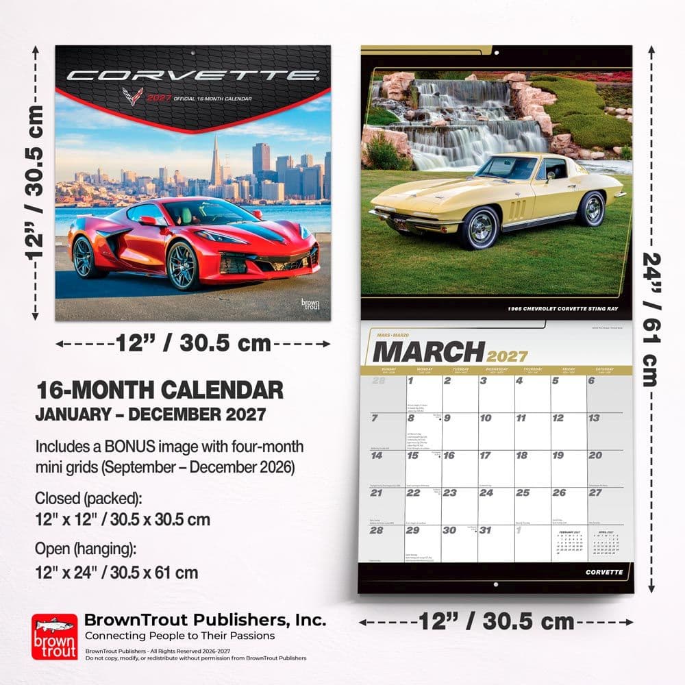 Corvette 2027 Wall Calendar Sixth Alternate Image