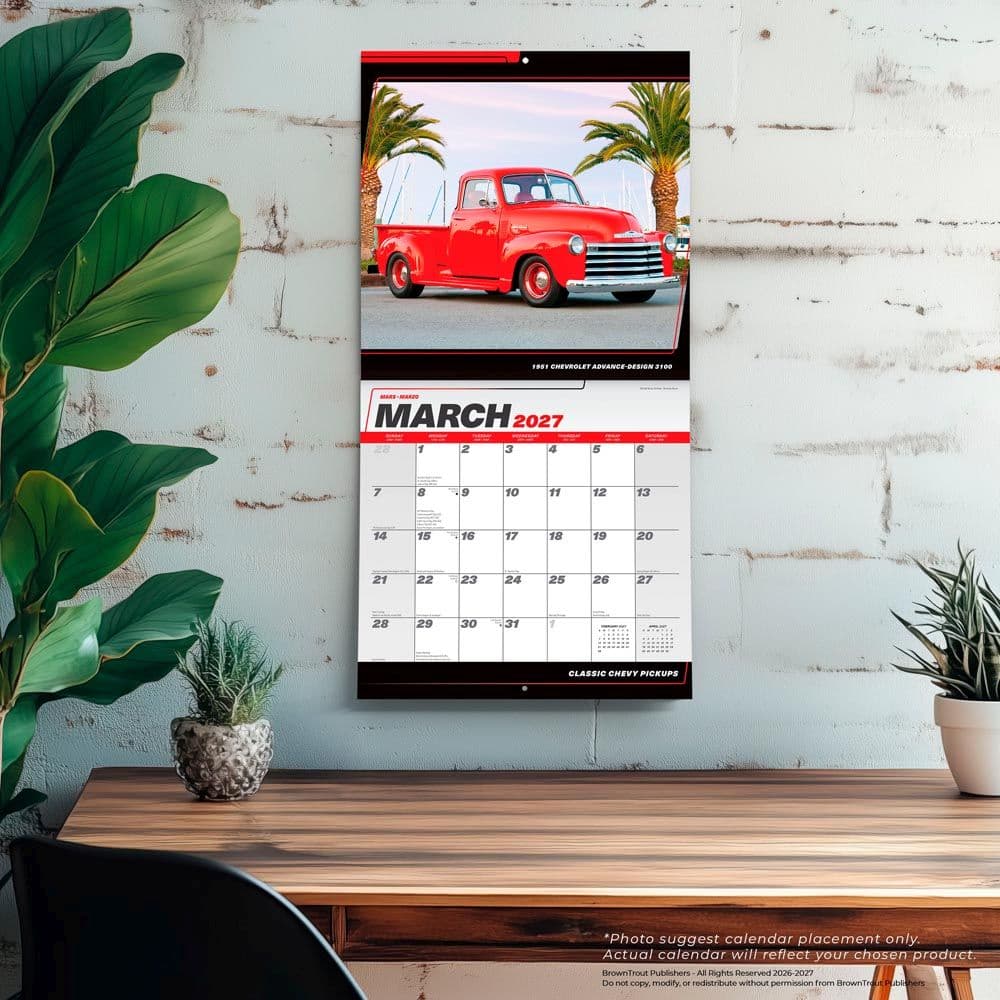 Chevy Classic Pickups 2027 Wall Calendar Fourth Alternate Image