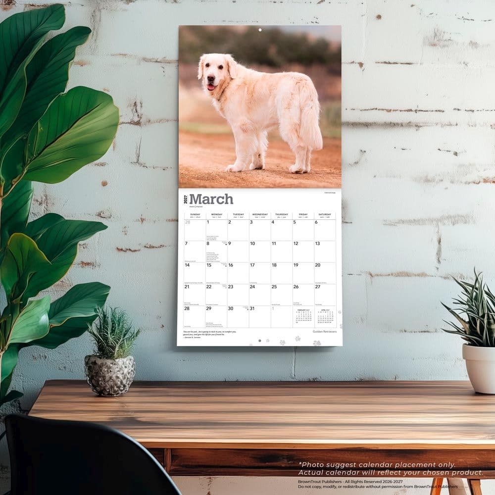 Golden Retrievers 2027 Wall Calendar Fourth Alternate Image
