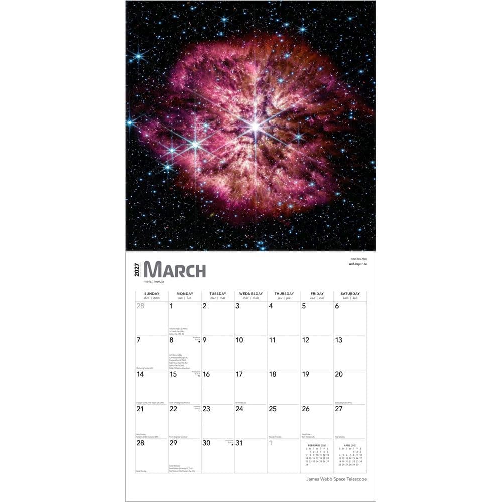 Webb Space Telescope 2027 Wall Calendar Second Alternate Image