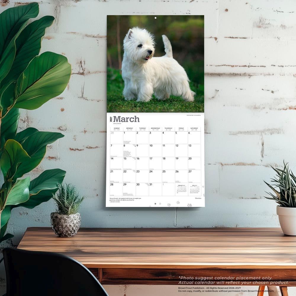 West Highland White Terriers 2027 Wall Calendar Fourth Alternate Image