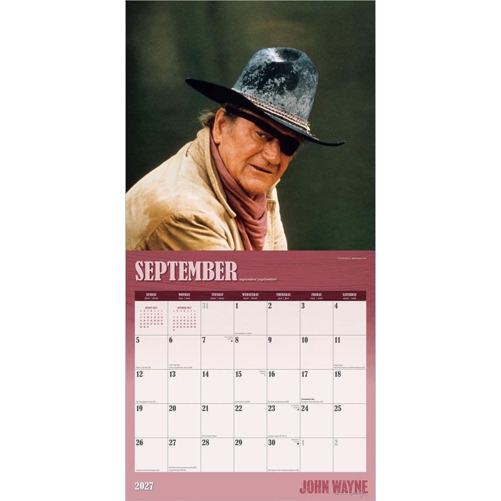 John Wayne 2027 Wall Calendar Third Alternate Image