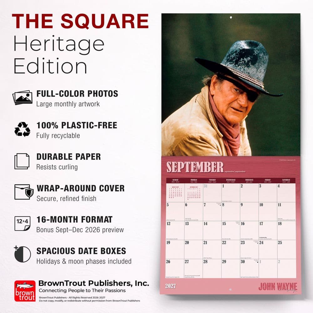 John Wayne 2027 Wall Calendar Fifth Alternate Image