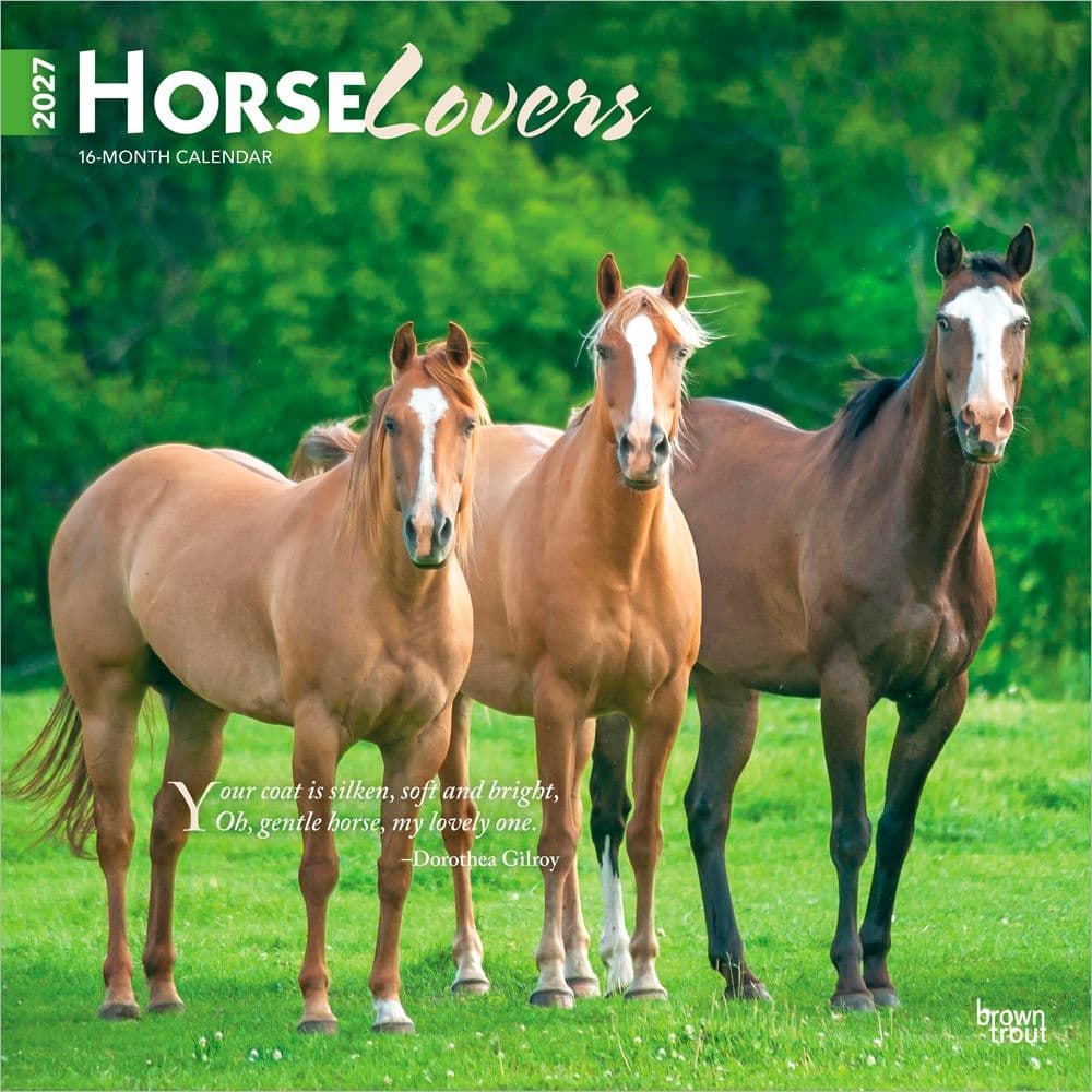 Horse Lovers 2027 Wall Calendar Main Product Image