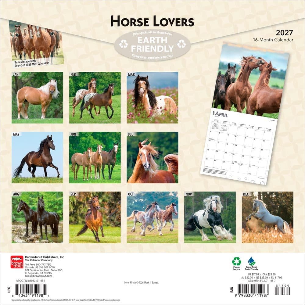 Horse Lovers 2027 Wall Calendar First Alternate Image