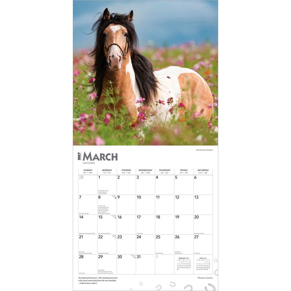 Horse Lovers 2027 Wall Calendar Second Alternate Image