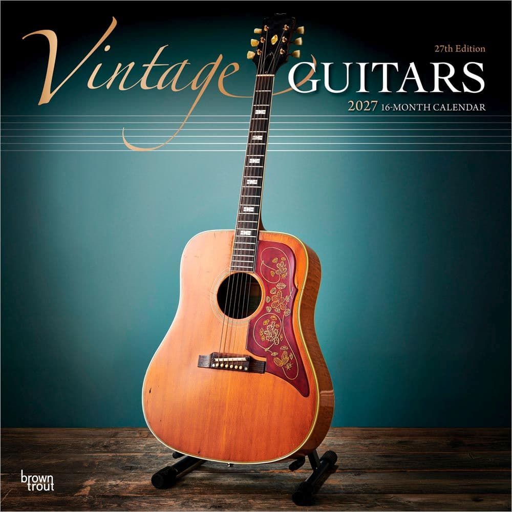 image Vintage Guitars 2027 Wall Calendar Main Product Image