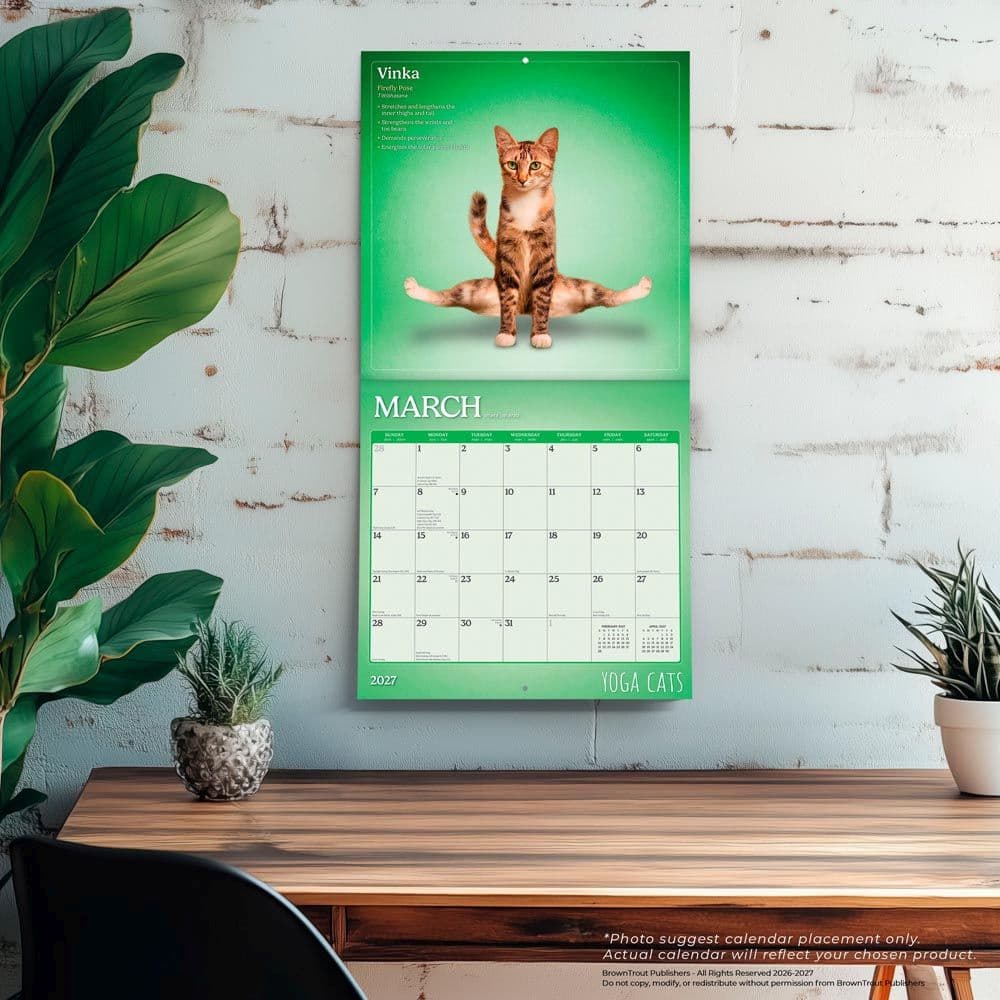 Yoga Cats 2027 Wall Calendar Fourth Alternate Image