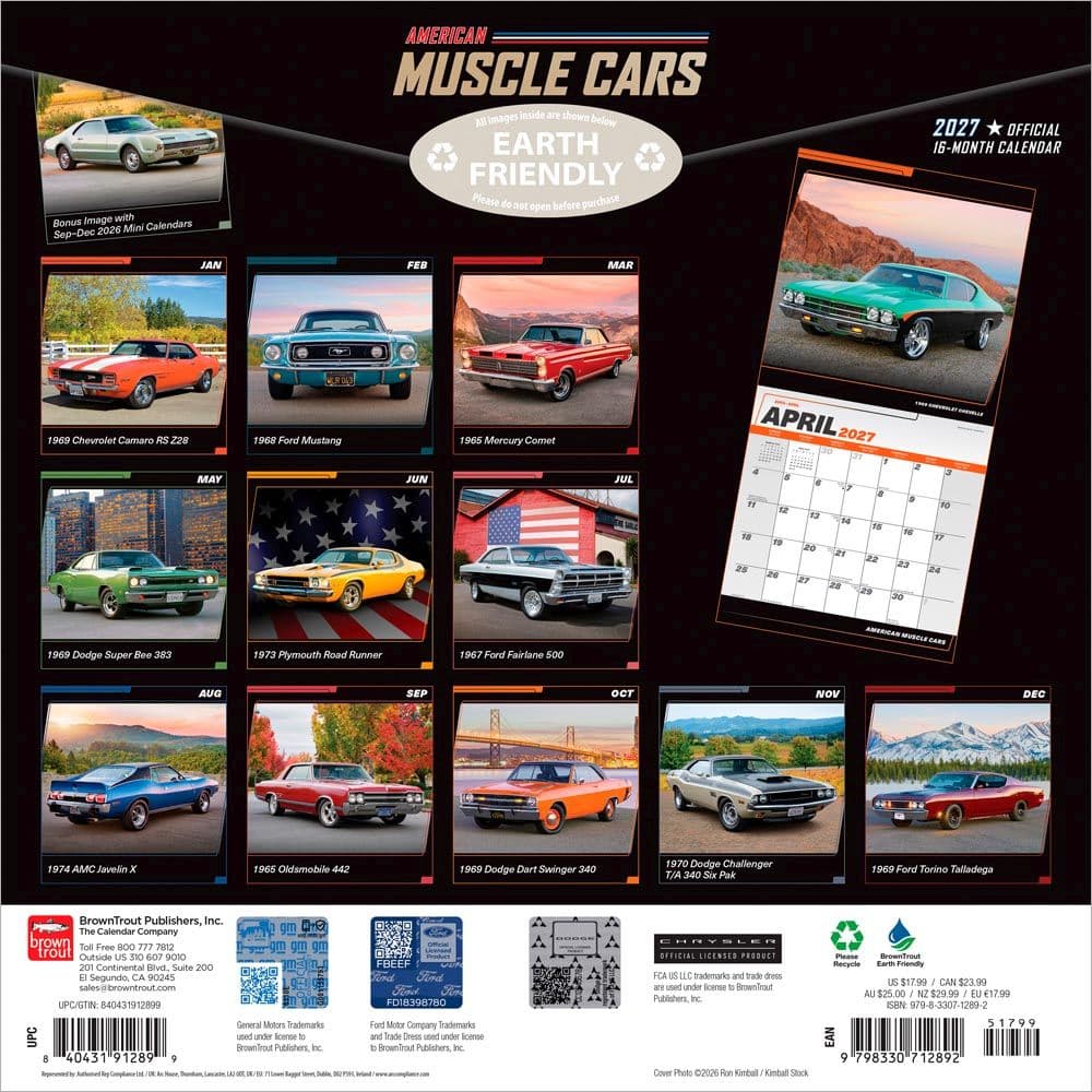 American Muscle Cars  2027 Wall Calendar First Alternate Image
