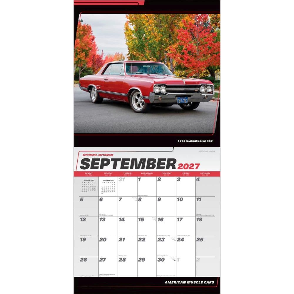 American Muscle Cars  2027 Wall Calendar Third Alternate Image