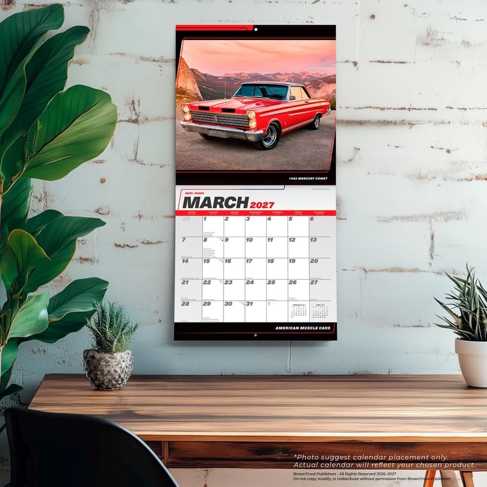 American Muscle Cars  2027 Wall Calendar Fourth Alternate Image