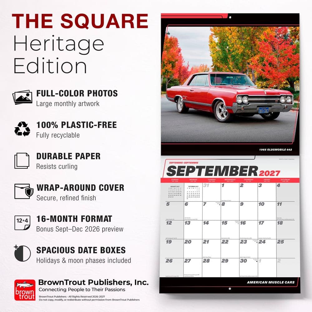 American Muscle Cars  2027 Wall Calendar Fifth Alternate Image