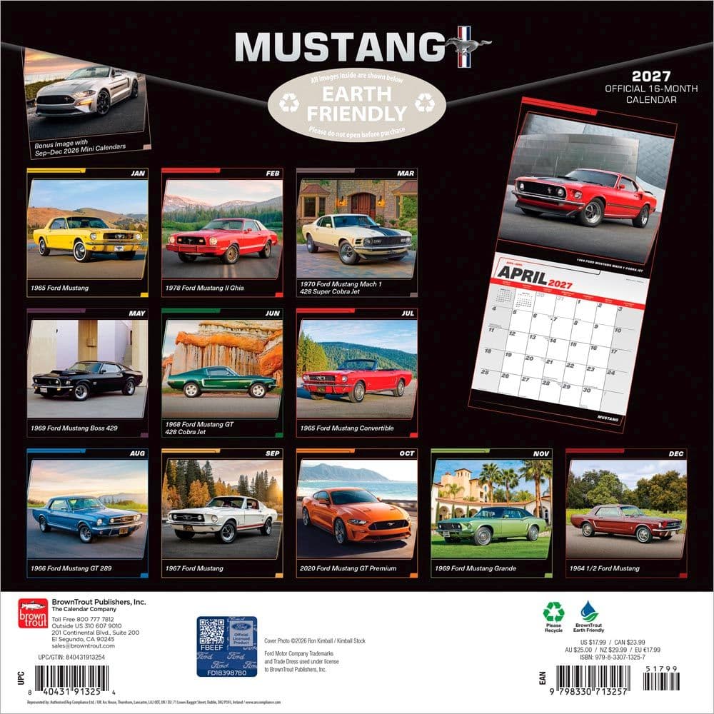 Mustang 2027 Wall Calendar First Alternate Image