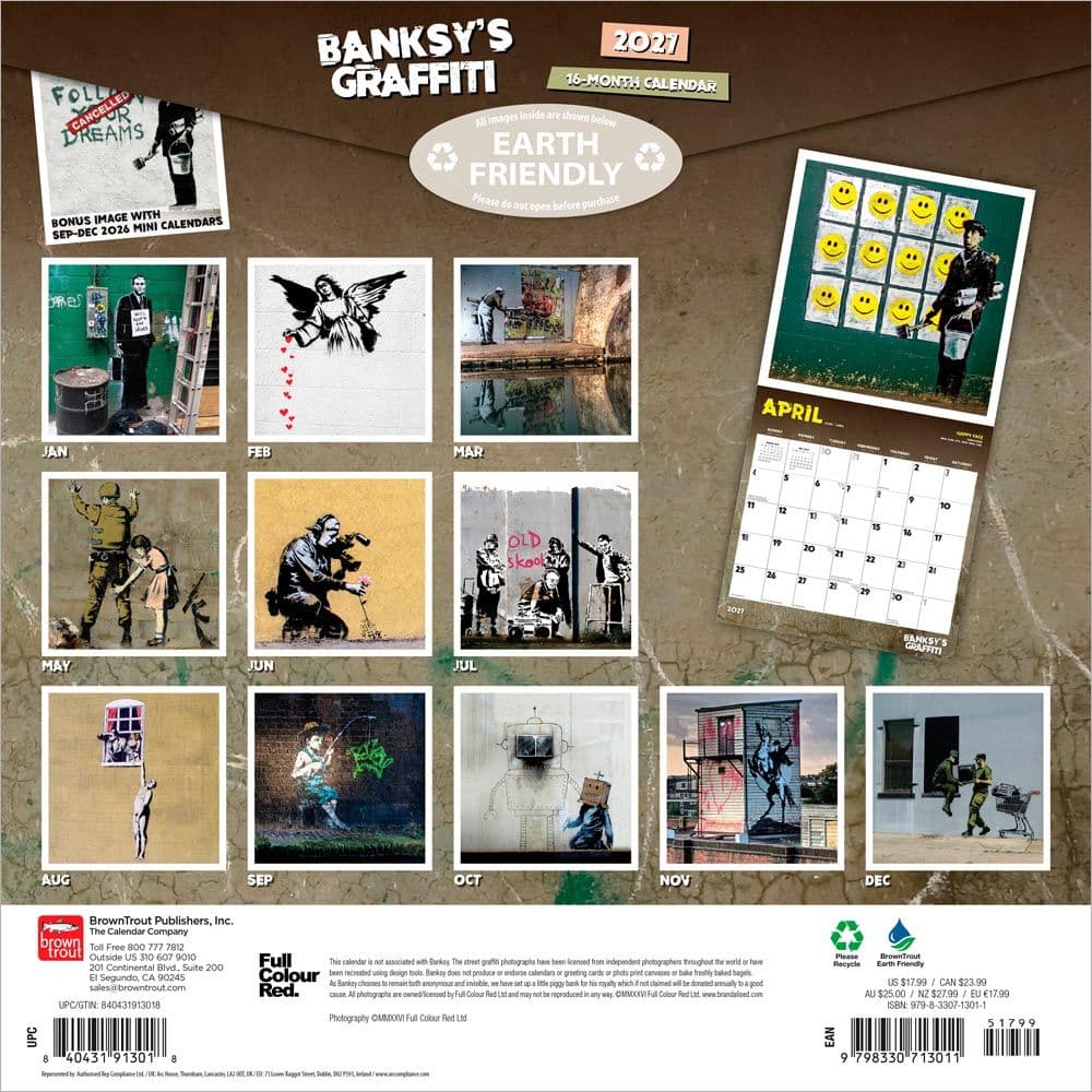 Banksys Graffiti 2027 Wall Calendar First Alternate Image