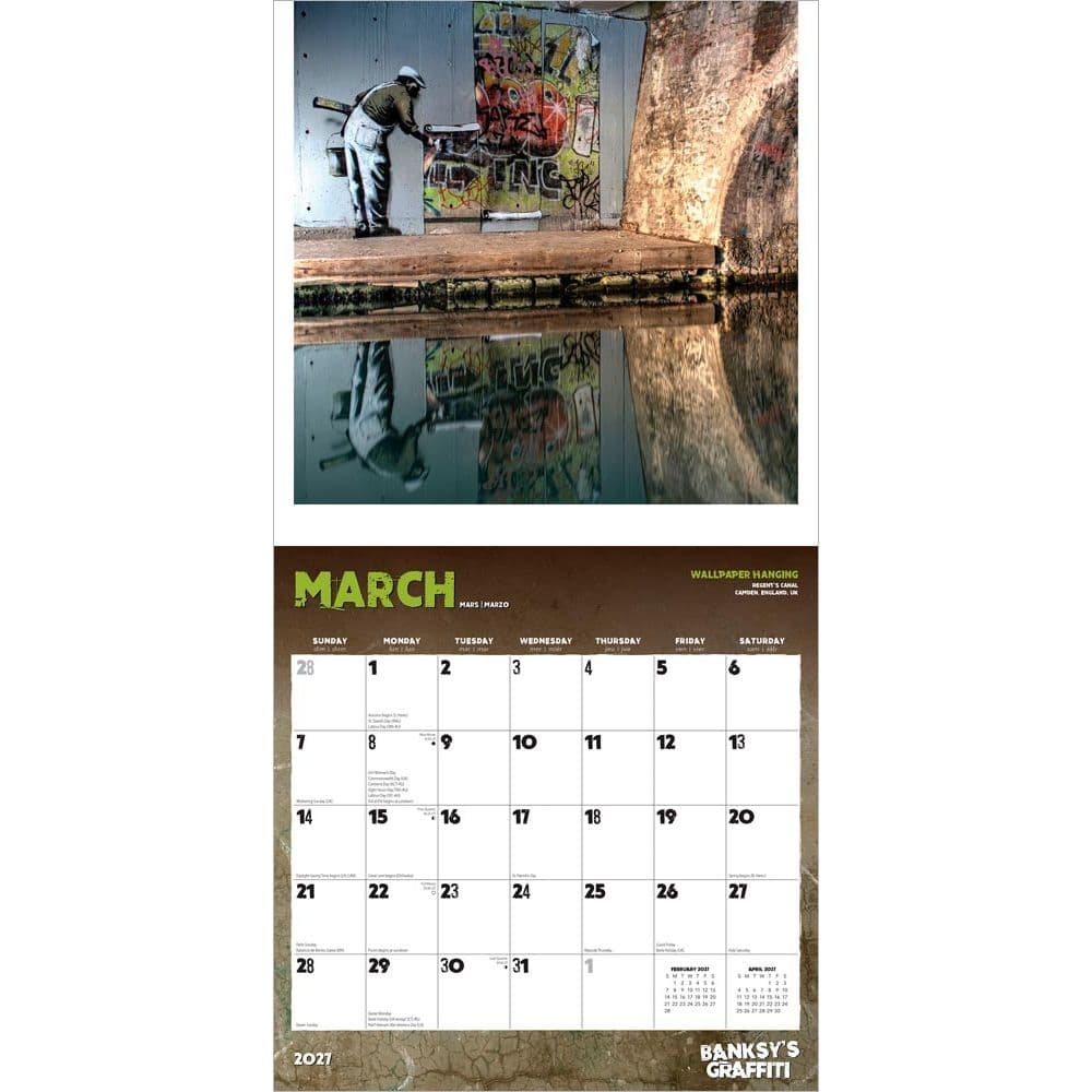 Banksys Graffiti 2027 Wall Calendar Second Alternate Image
