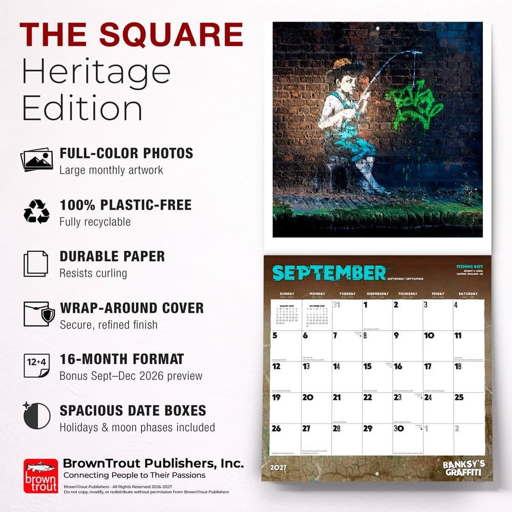 Banksys Graffiti 2027 Wall Calendar Fifth Alternate Image