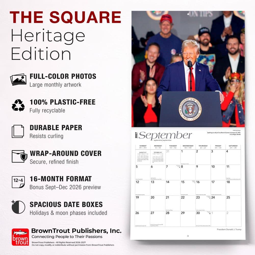 Trump President 2027 Wall Calendar Fifth Alternate Image