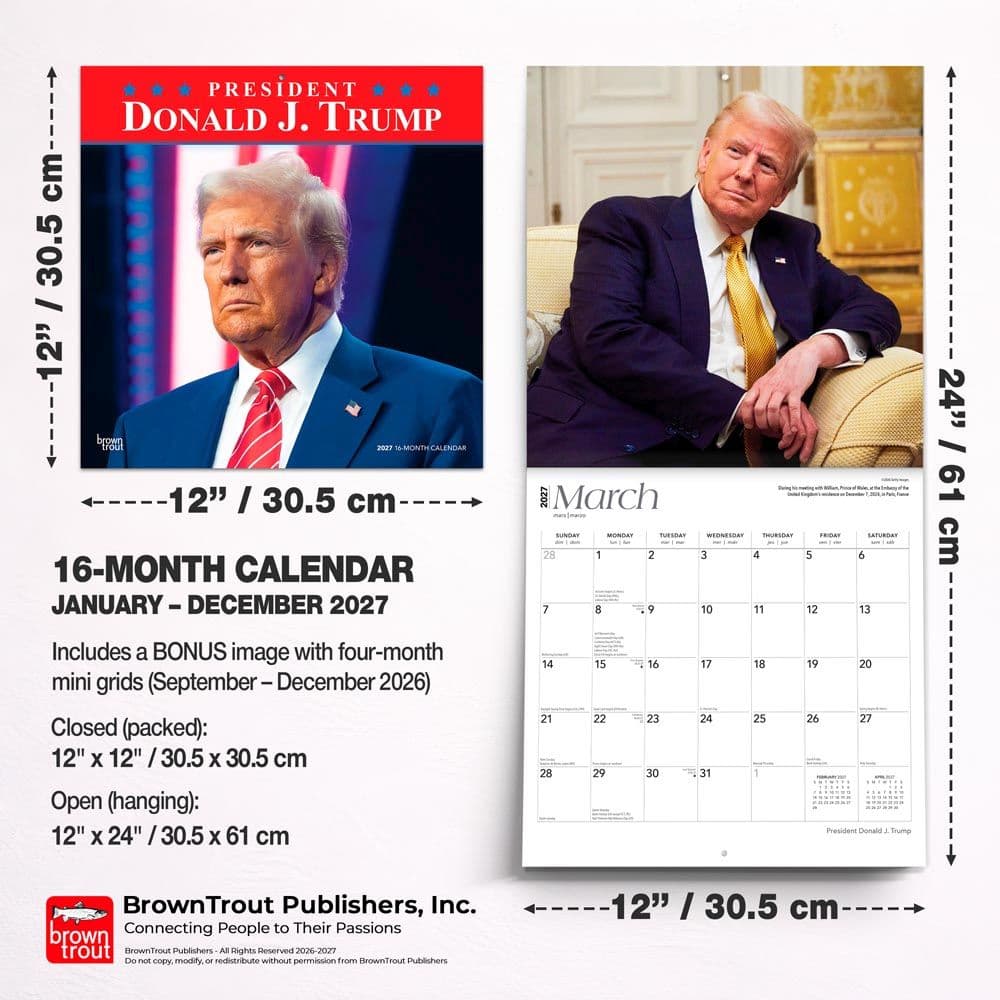 Trump President 2027 Wall Calendar Sixth Alternate Image
