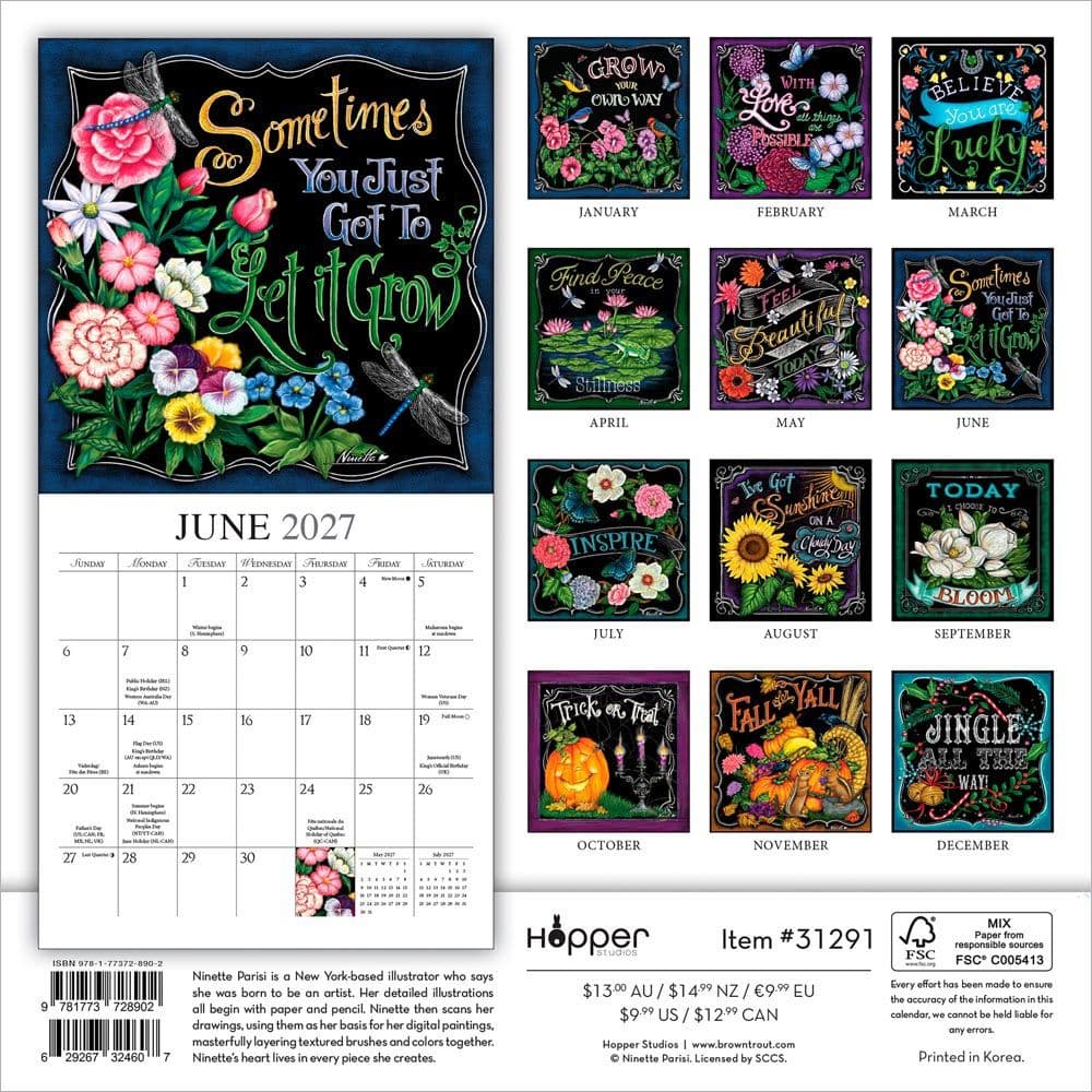 Grow Your Own Way 2027 Mini Wall Calendar First Alternate Image