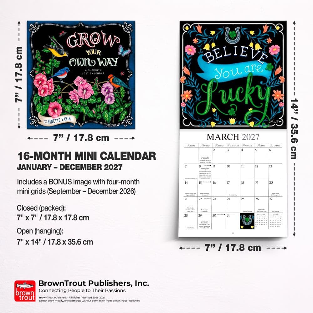 Grow Your Own Way 2027 Mini Wall Calendar Sixth Alternate Image