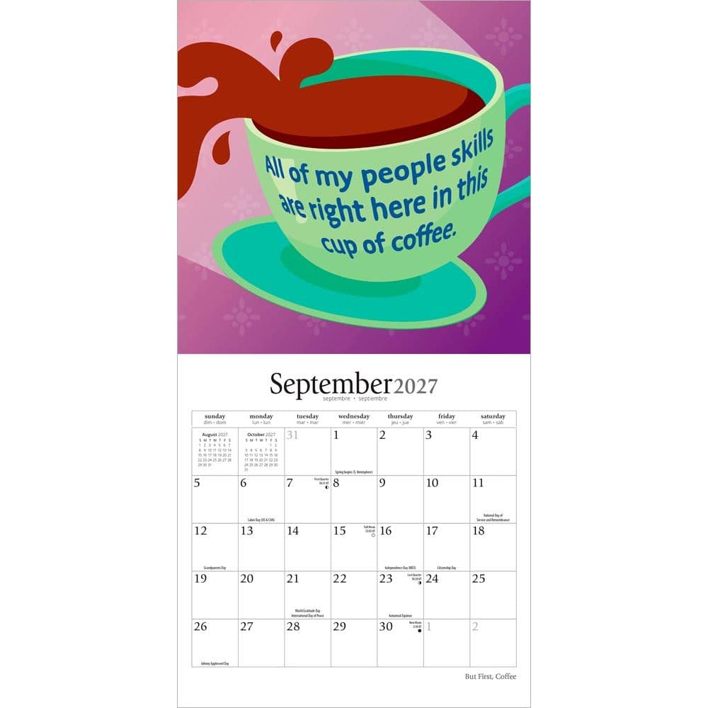 But First Coffee 2027 Mini Wall Calendar Third Alternate Image