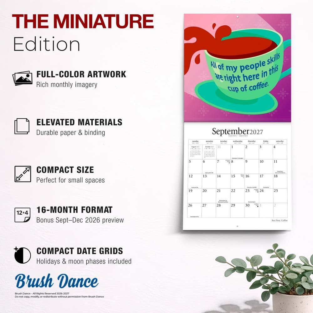 But First Coffee 2027 Mini Wall Calendar Fifth Alternate Image