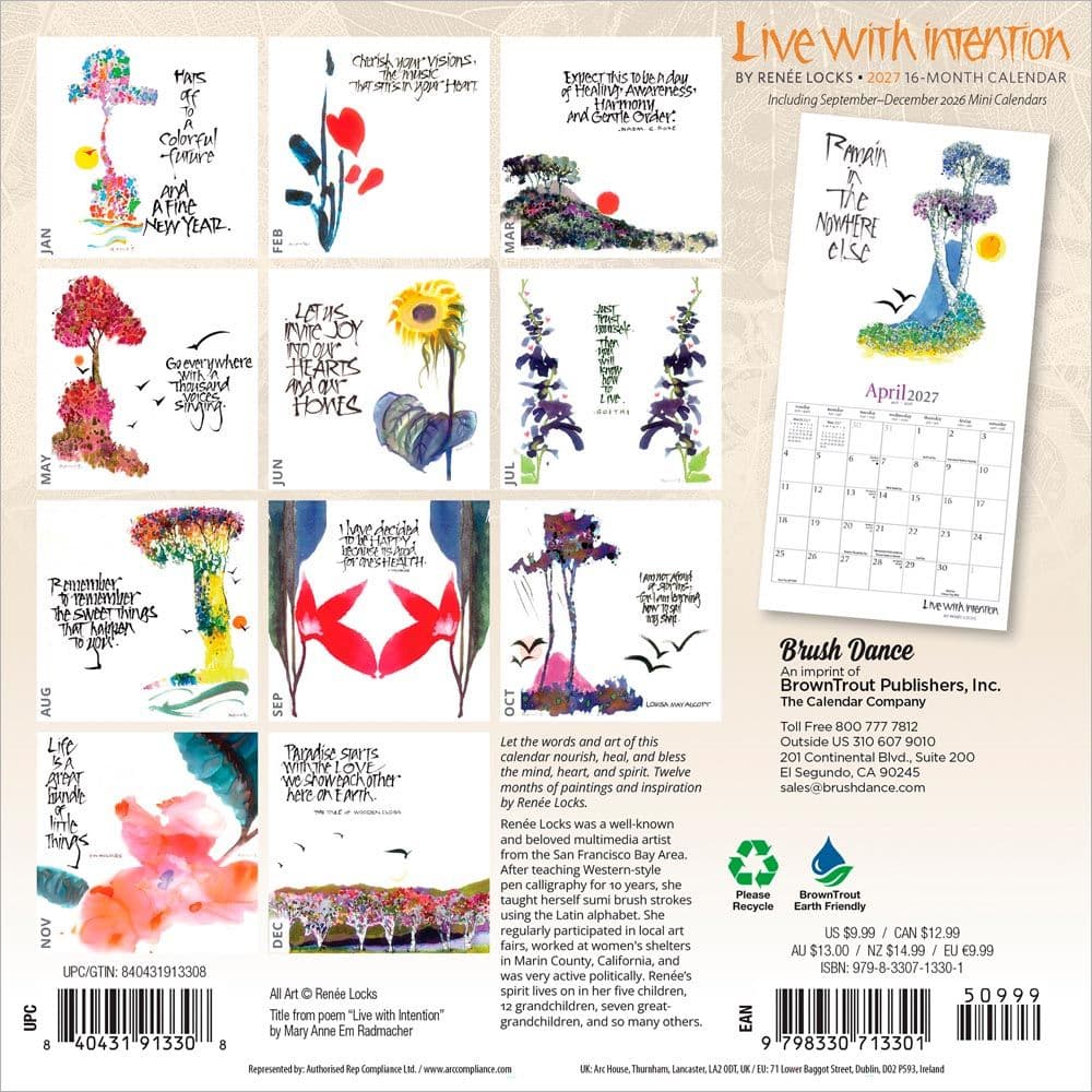 Live with Intention 2027 Mini Wall Calendar First Alternate Image