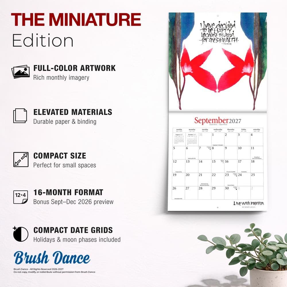 Live with Intention 2027 Mini Wall Calendar Fifth Alternate Image