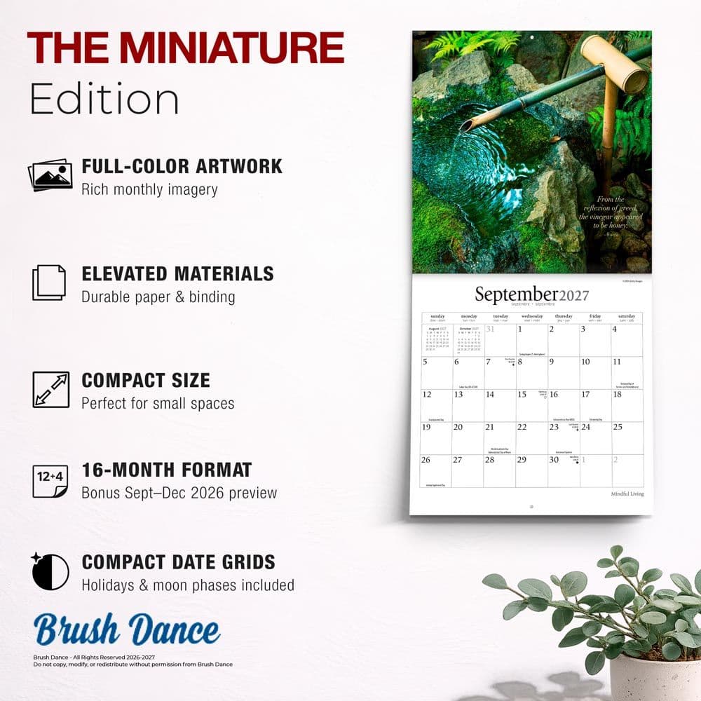 Mindful Living 2027 Mini Wall Calendar Fifth Alternate Image