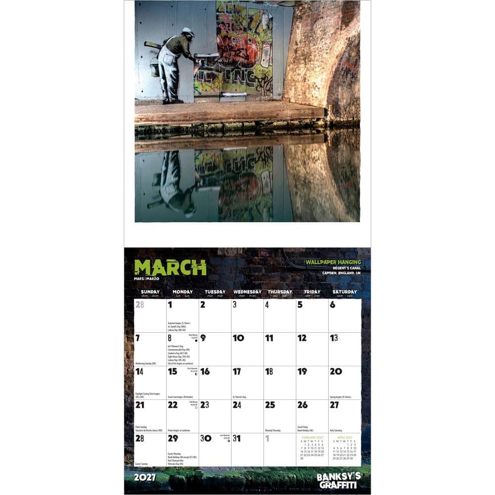 Banksys Graffiti 2027 Mini Wall Calendar - Calendars.com