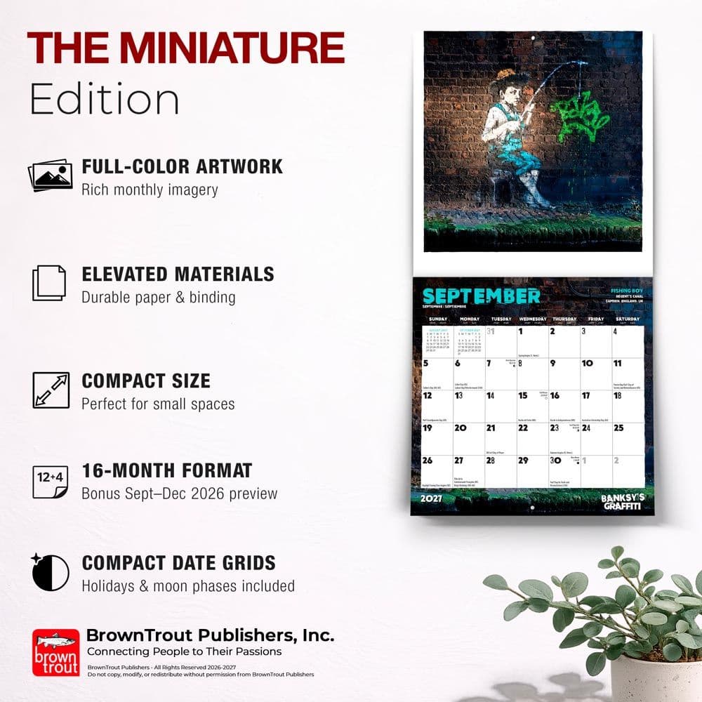 Banksys Graffiti 2027 Mini Wall Calendar Fifth Alternate Image