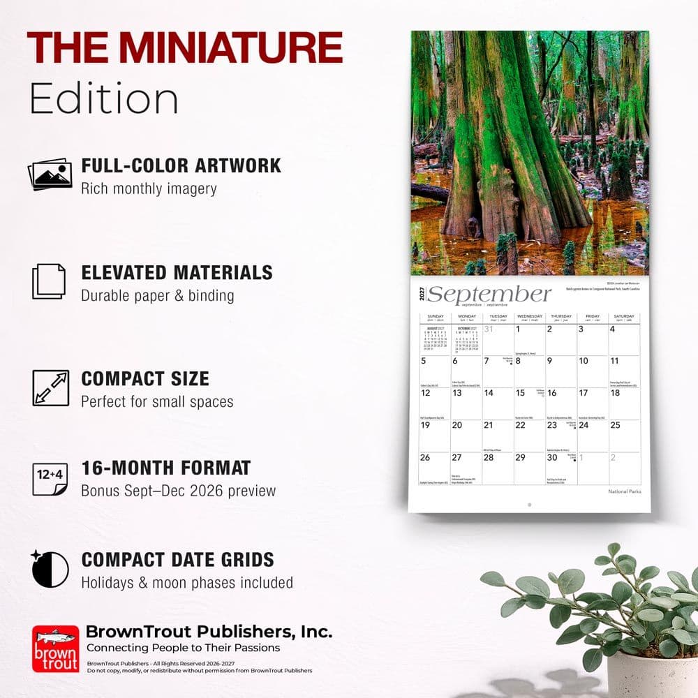 National Parks 2027 Mini Wall Calendar Fifth Alternate Image