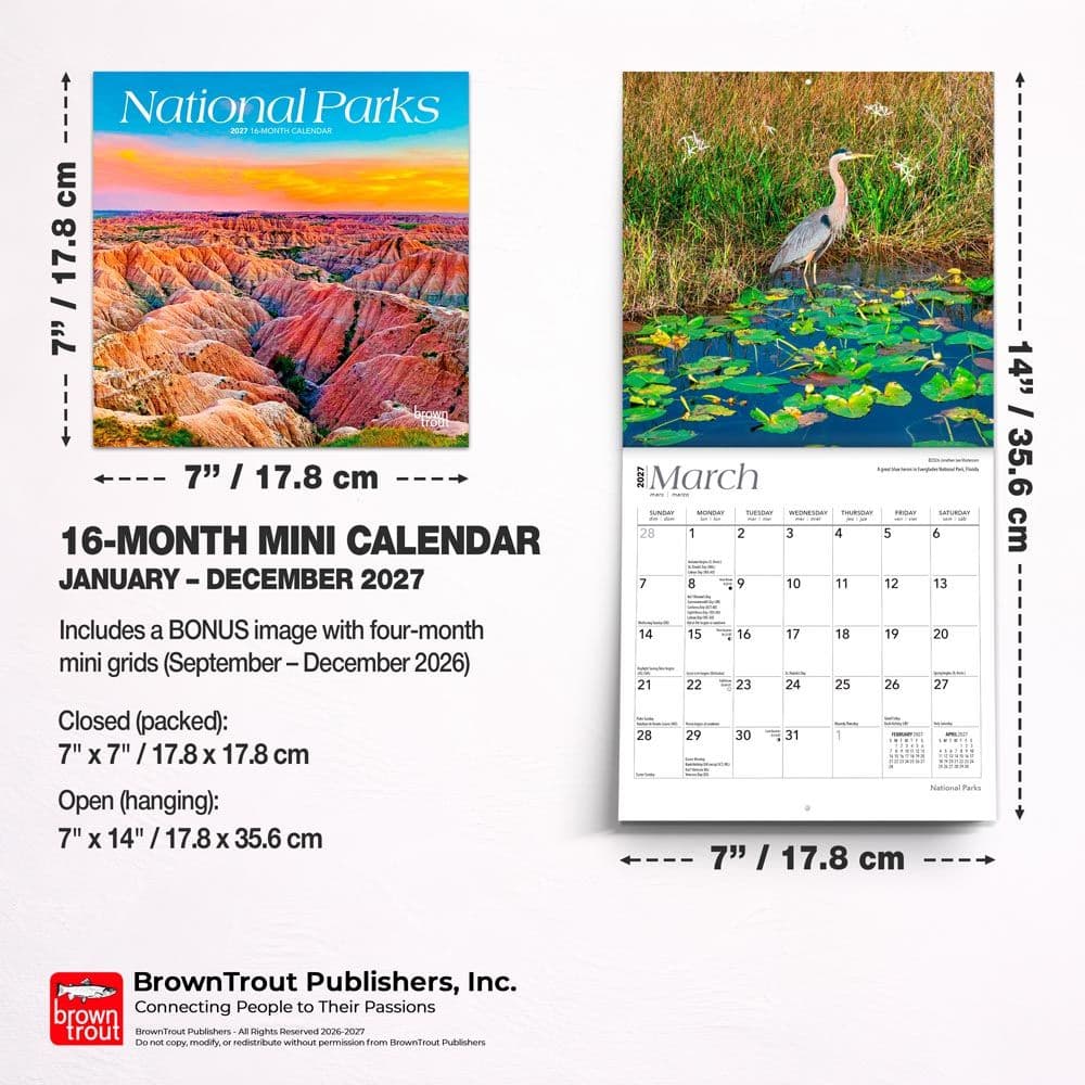 National Parks 2027 Mini Wall Calendar Sixth Alternate Image