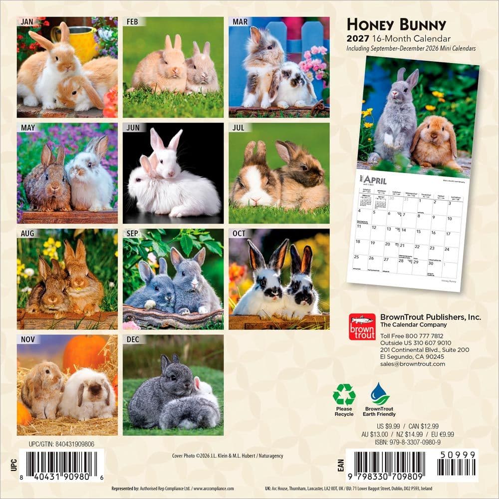 Honey Bunny 2027 Mini Wall Calendar First Alternate Image