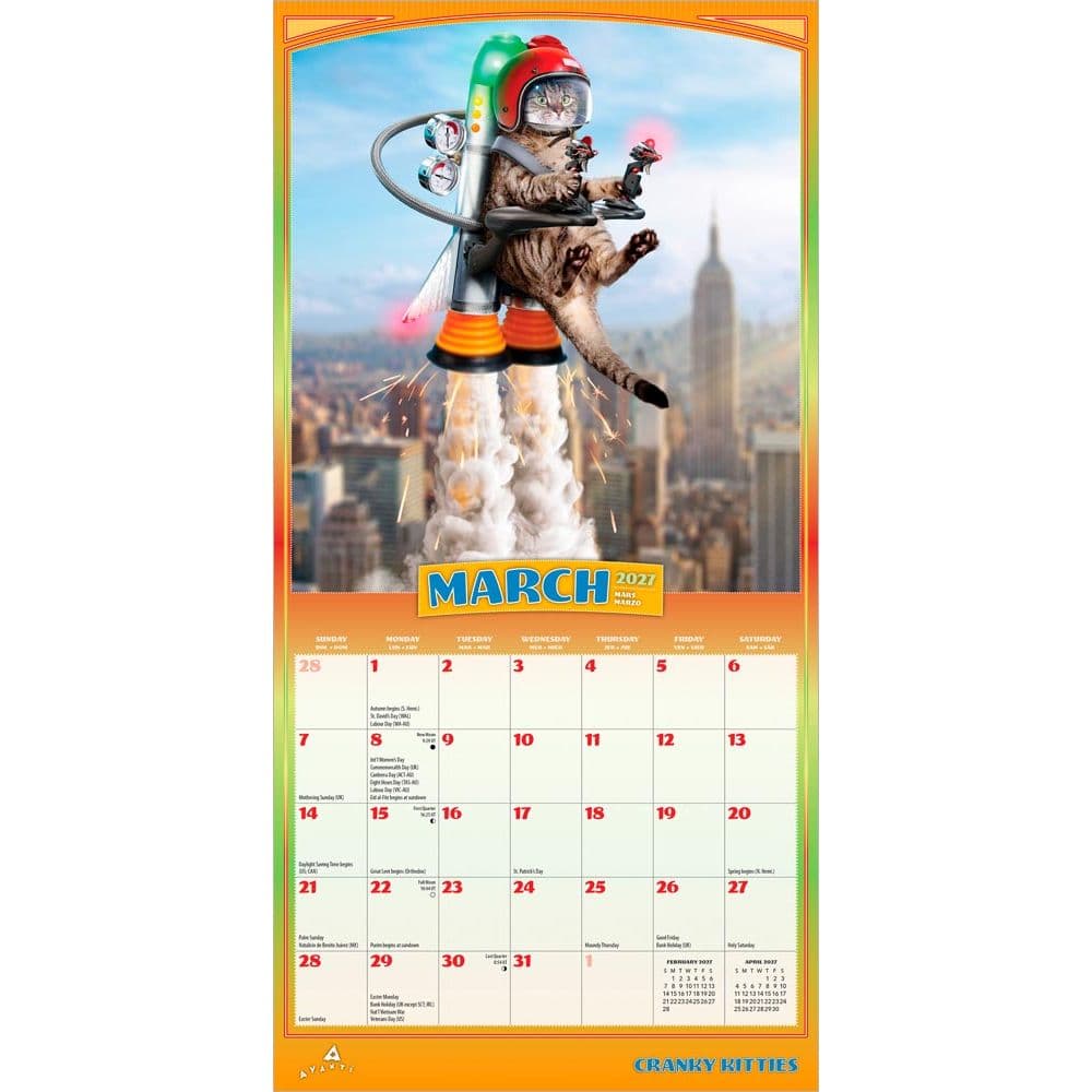 Cranky Kitties Avanti  2027 Mini Wall Calendar Second Alternate Image