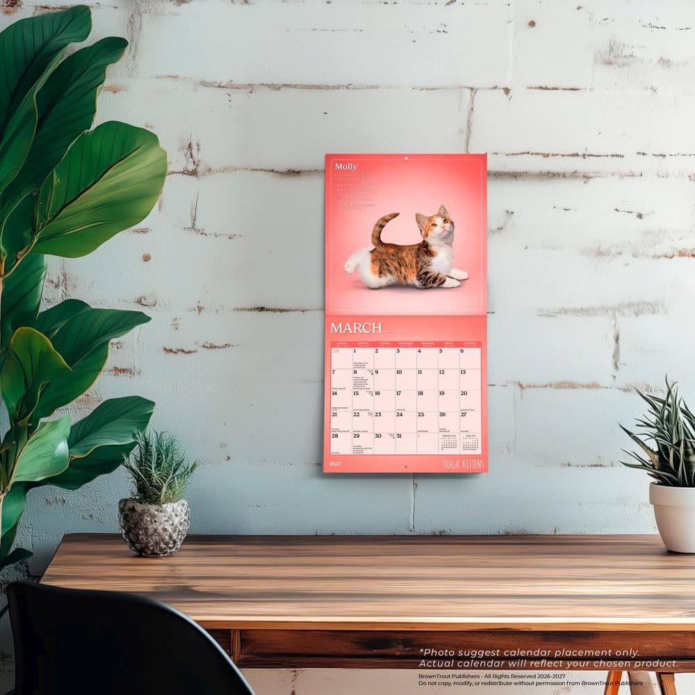 Yoga Kittens 2027 Mini Wall Calendar Fourth Alternate Image